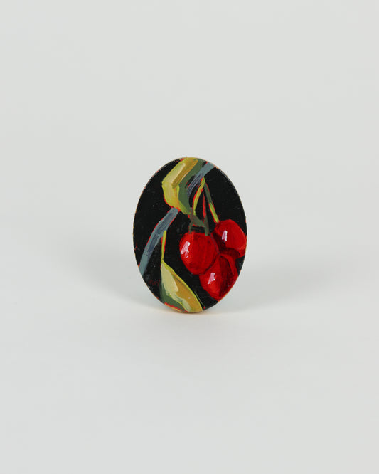 Tiny Small Black Oval Cherry