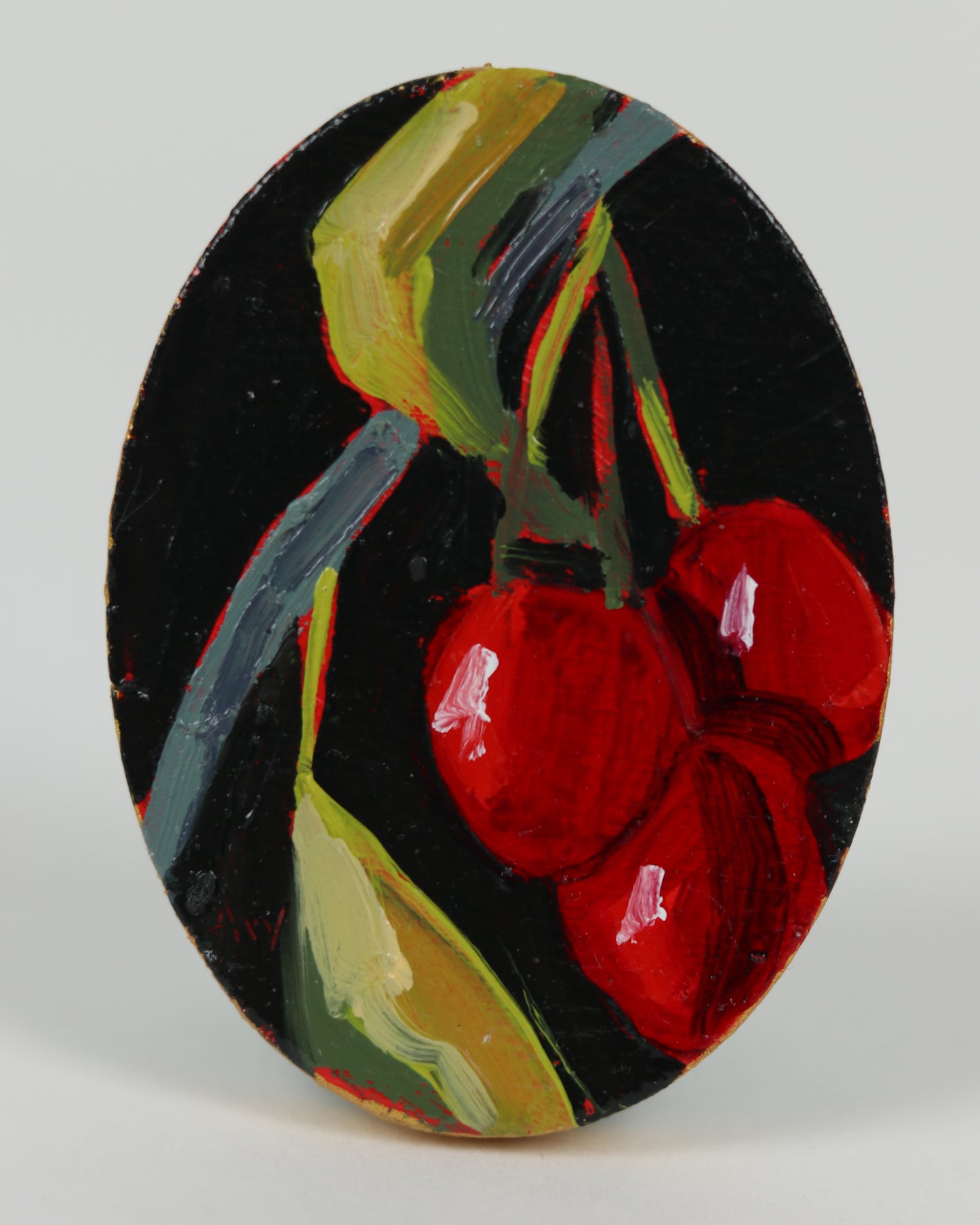 Tiny Small Black Oval Cherry