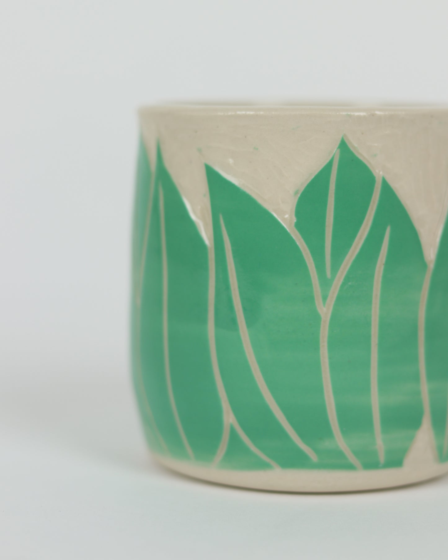 Carved Leaves Mug