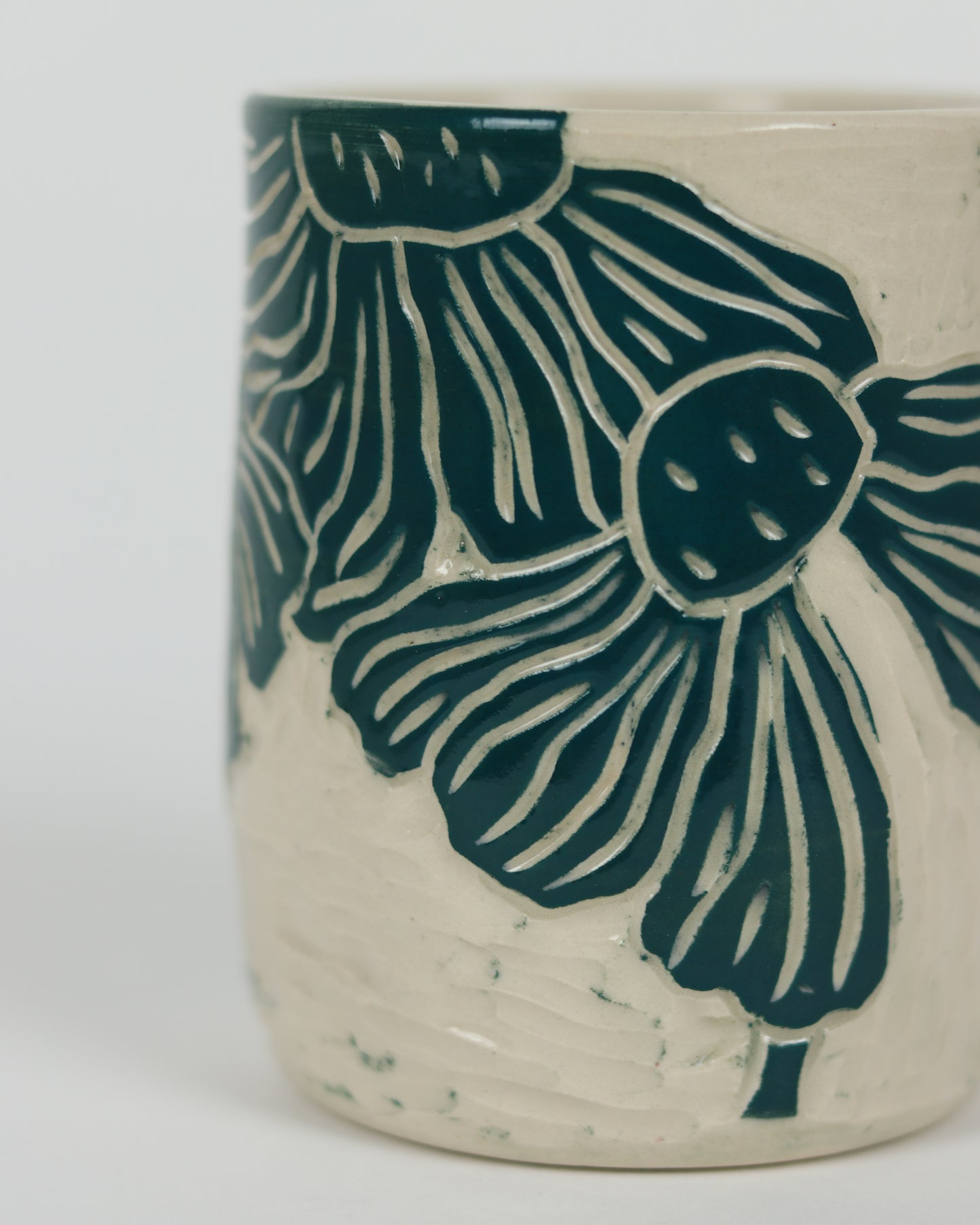 Carved Flowers Mug