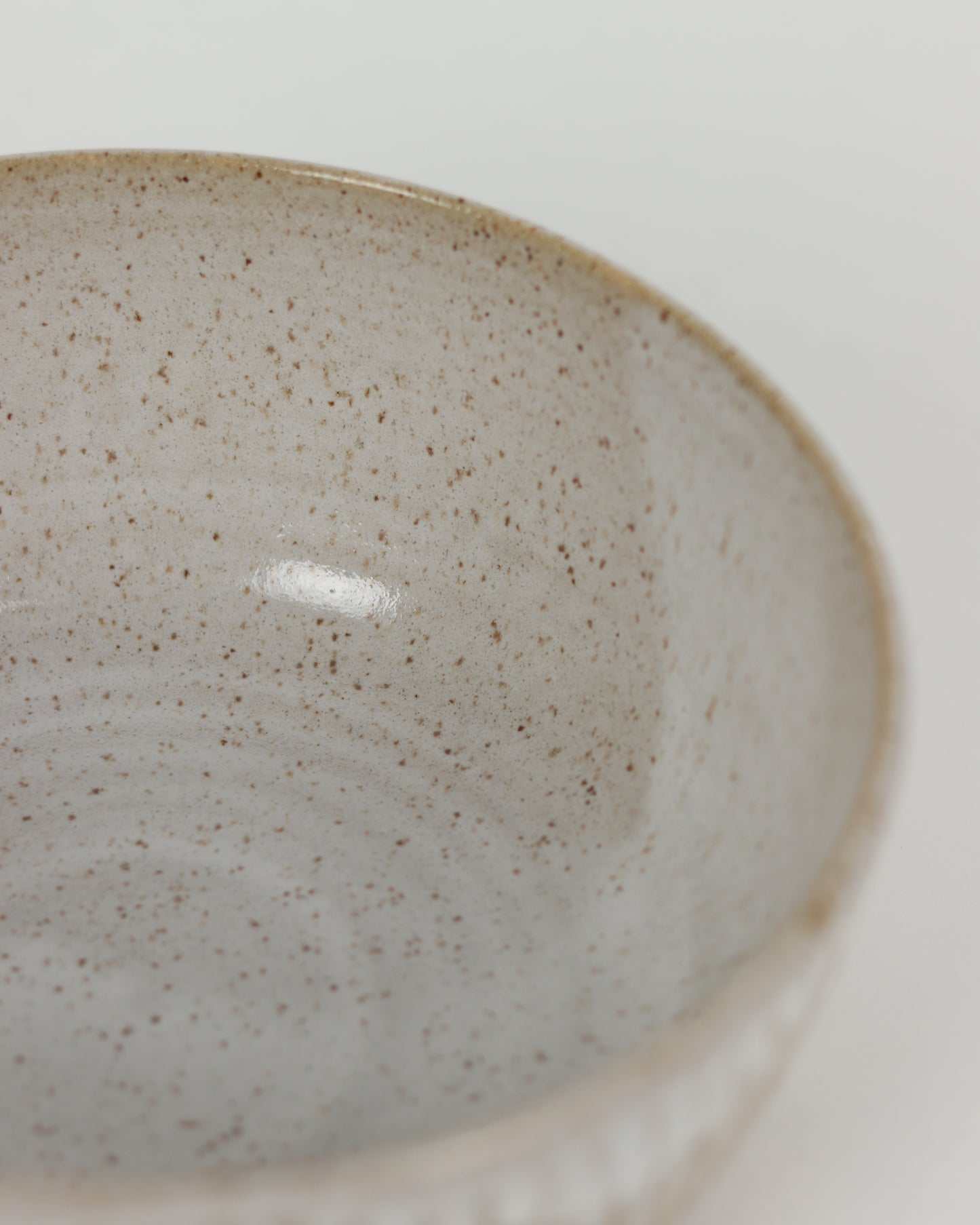 Carved Beige Speckle Bowl