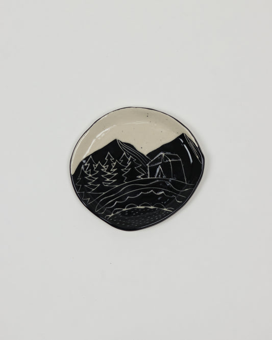 Carved Tent & Trees Plate