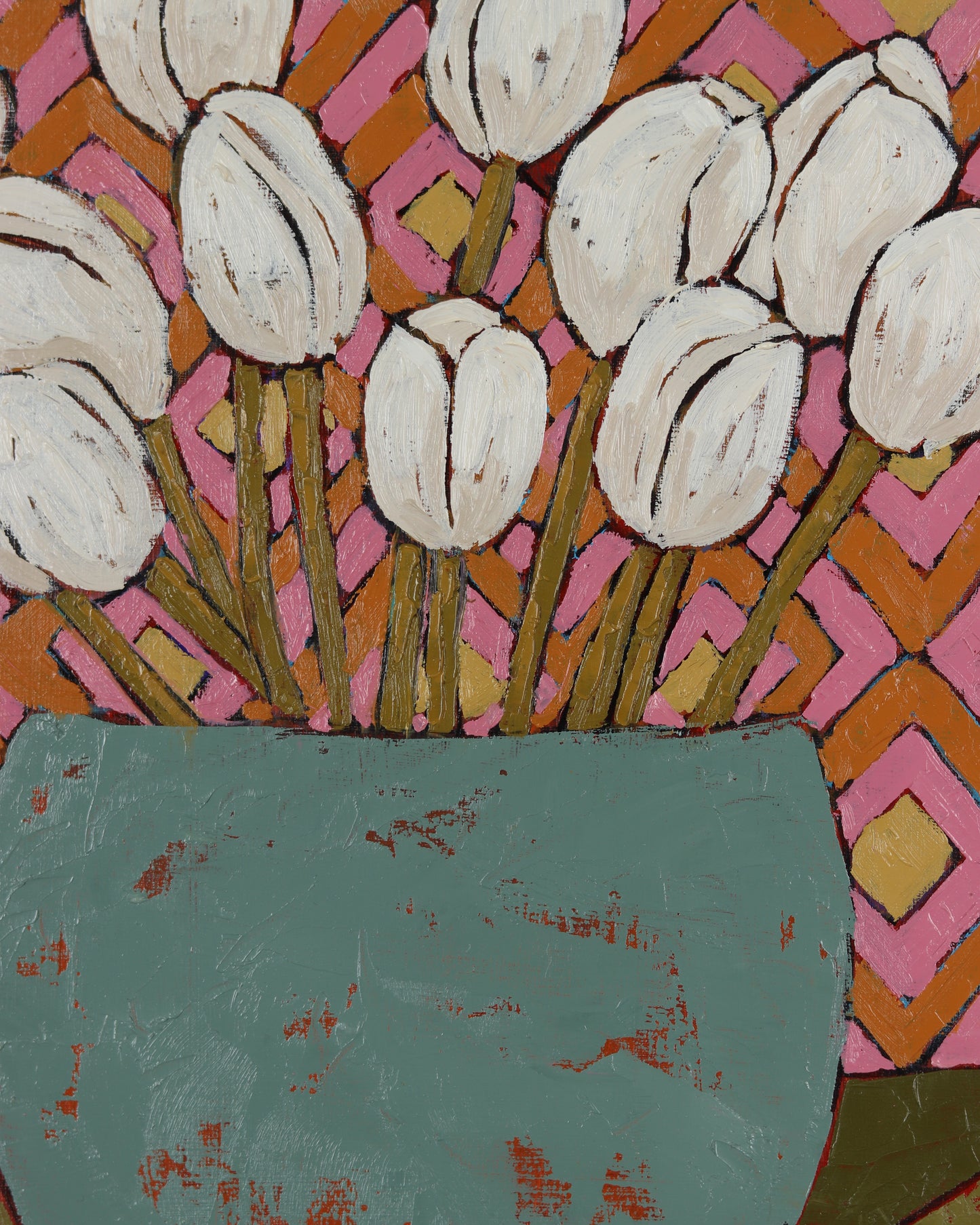 White Tulips & Triangles