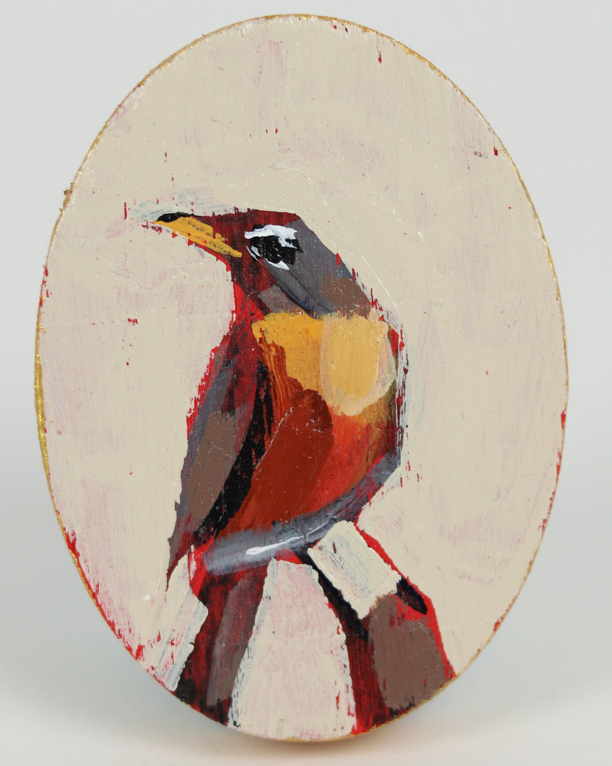 Orange Bird Mini Painting