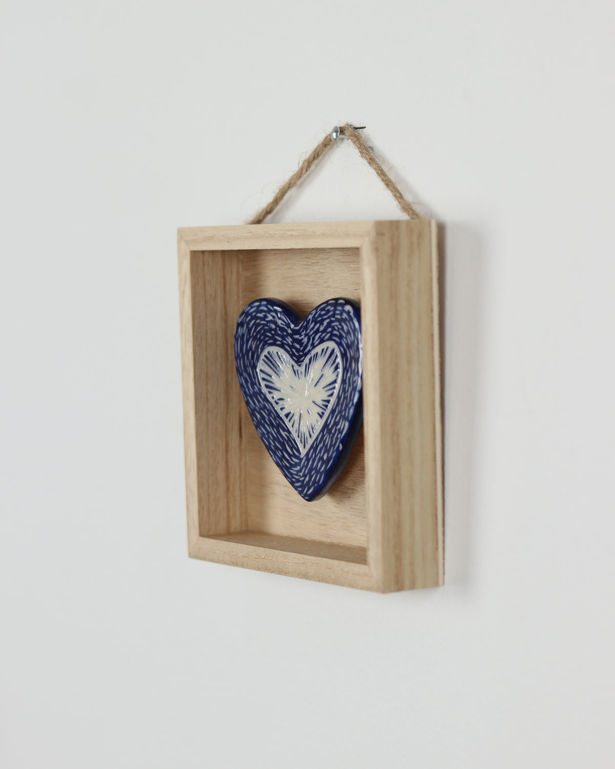 Blue Carved Heart 7
