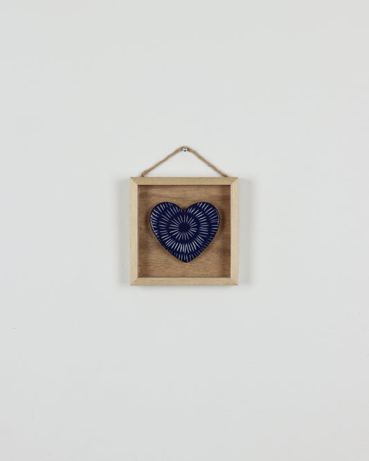 Blue Carved Heart 8