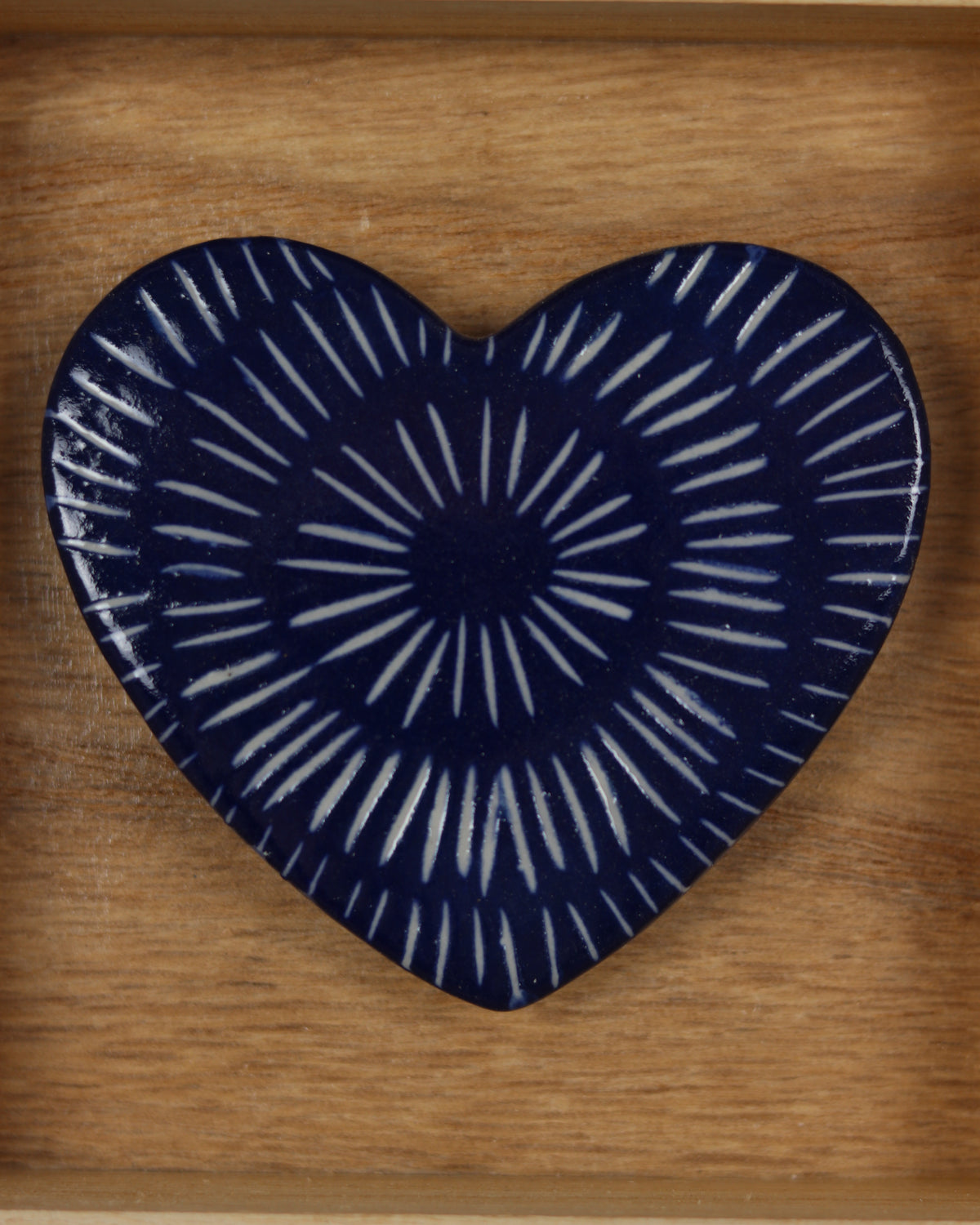Blue Carved Heart 8