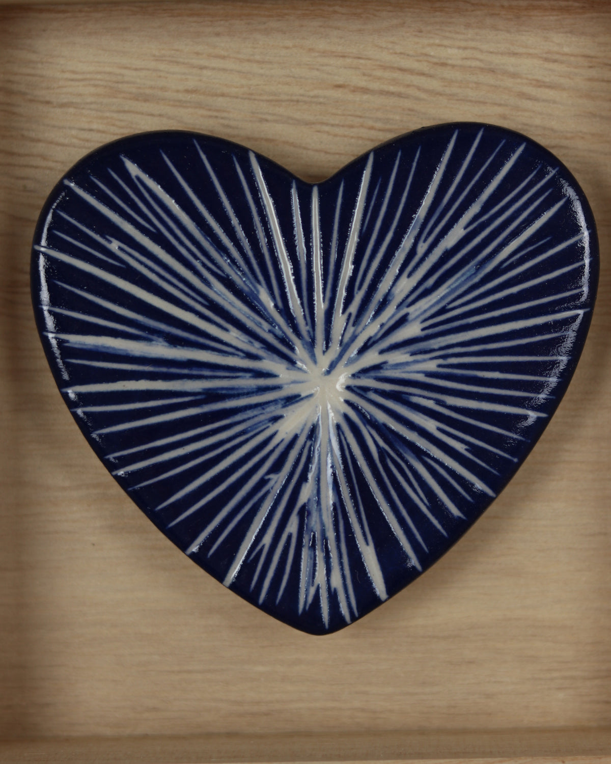 Blue Carved Heart 10