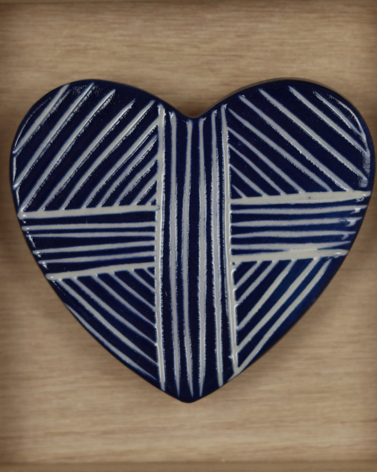 Blue Carved Heart 12