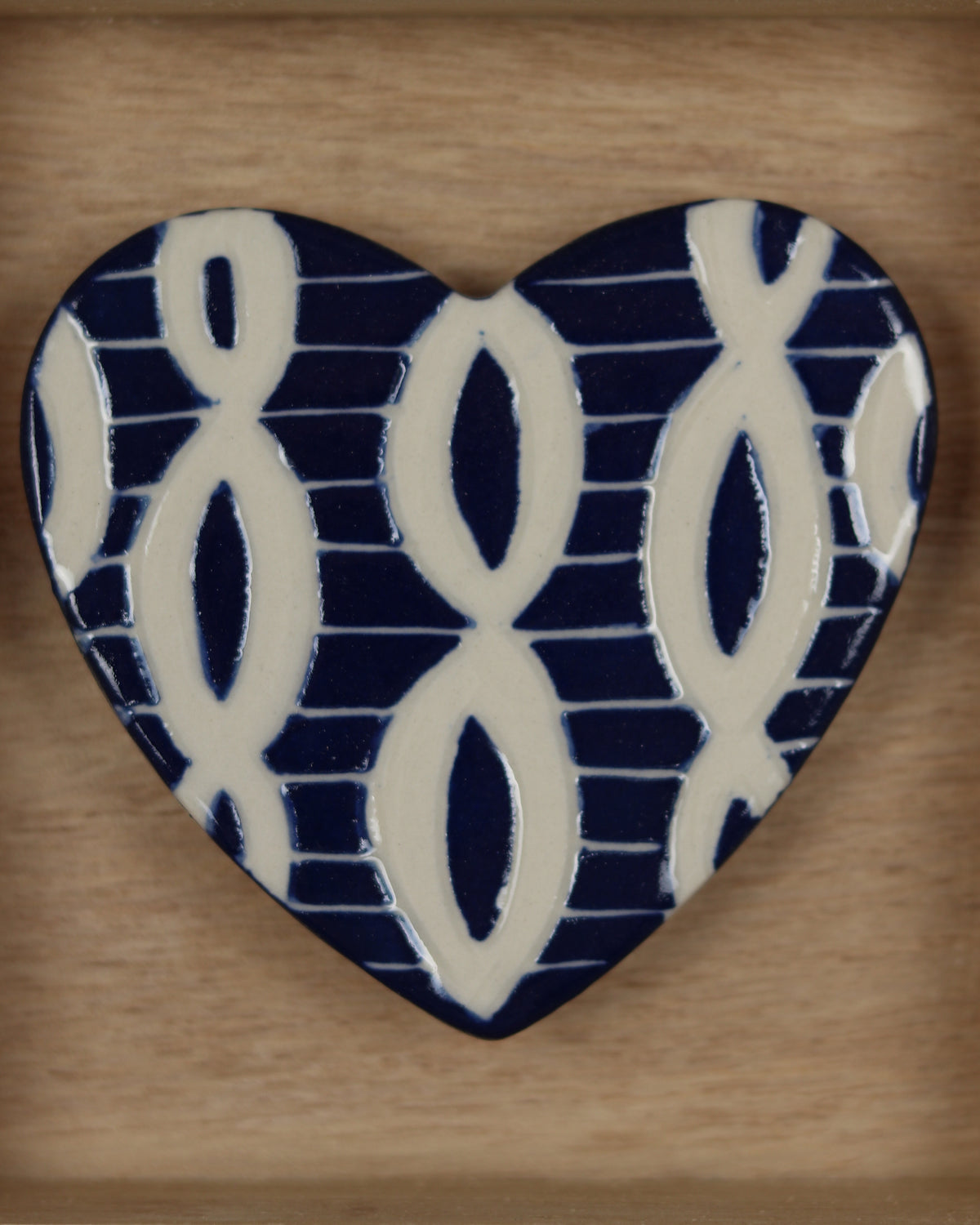 Blue Carved Heart 13