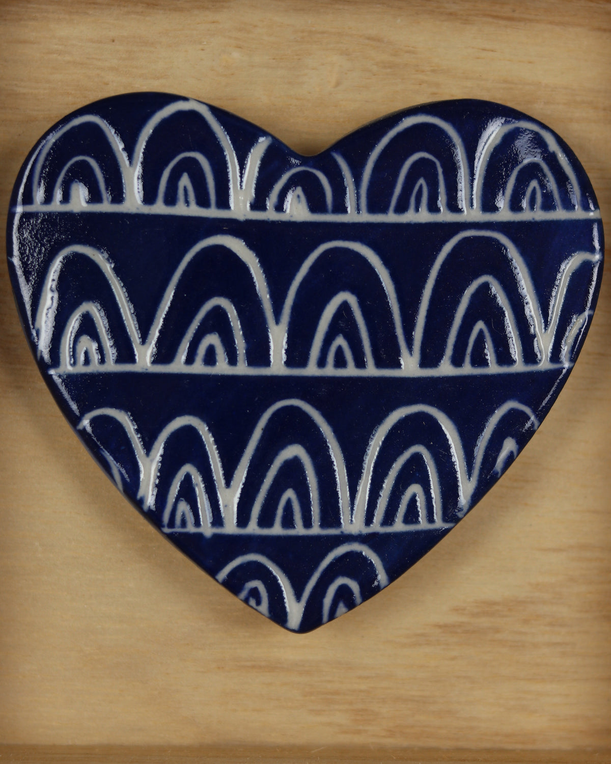 Blue Carved Heart 5