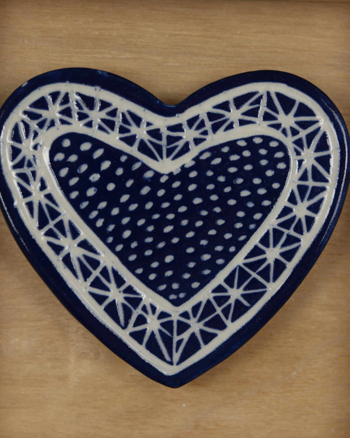 Blue Carved Heart 1