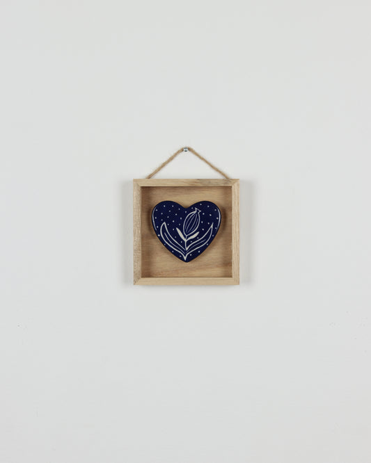 Blue Carved Heart 2