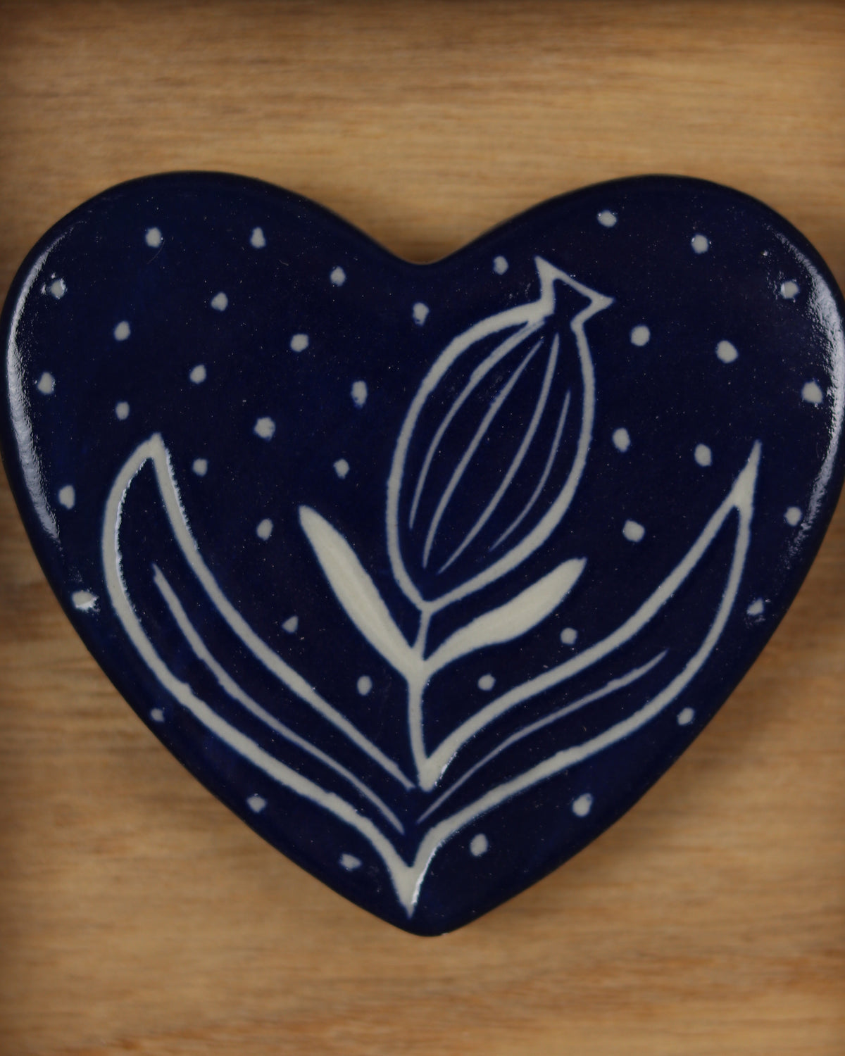 Blue Carved Heart 2