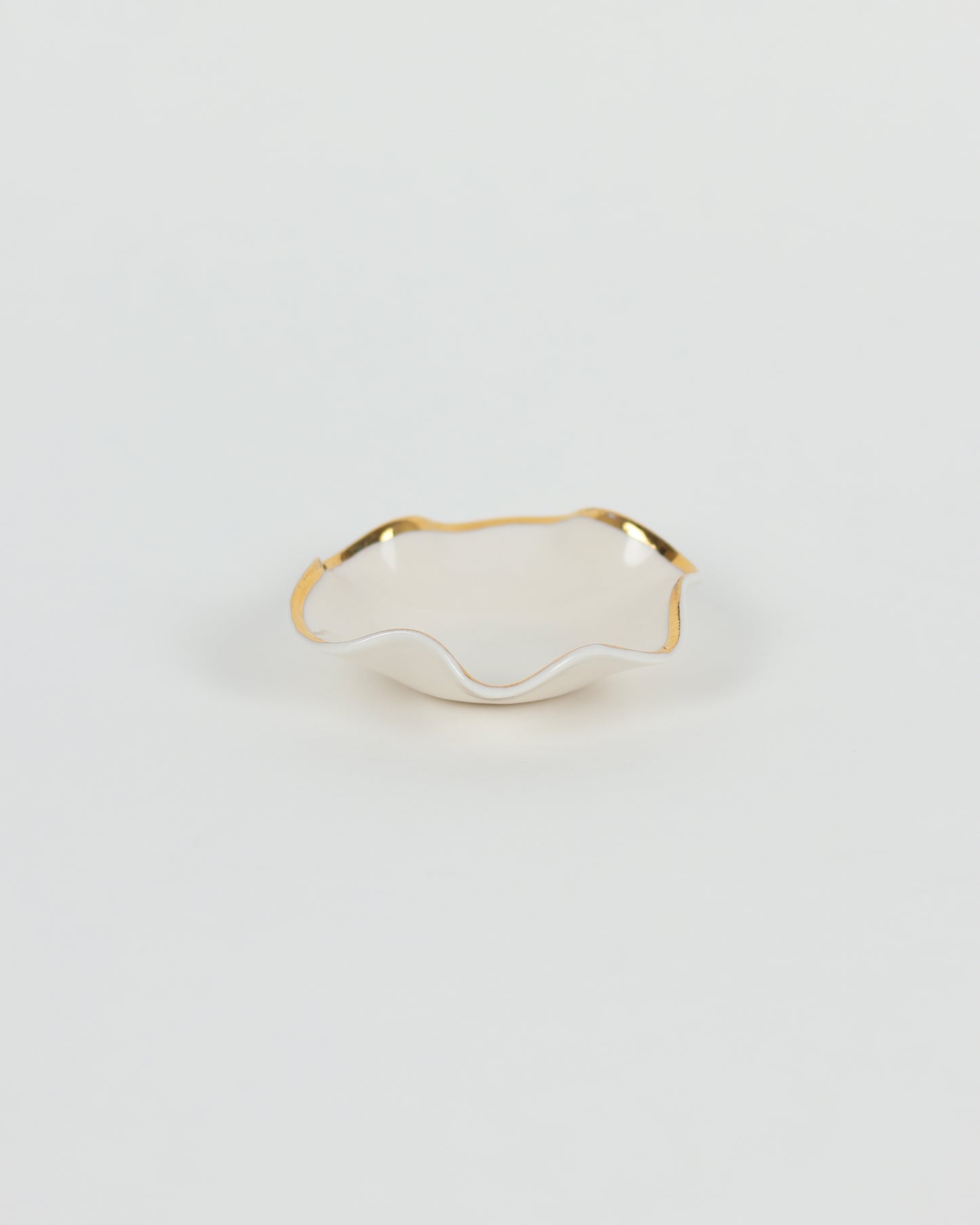 Gold Rimmed Ring Dish