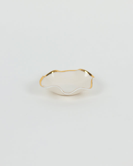 Gold Rimmed Ring Dish
