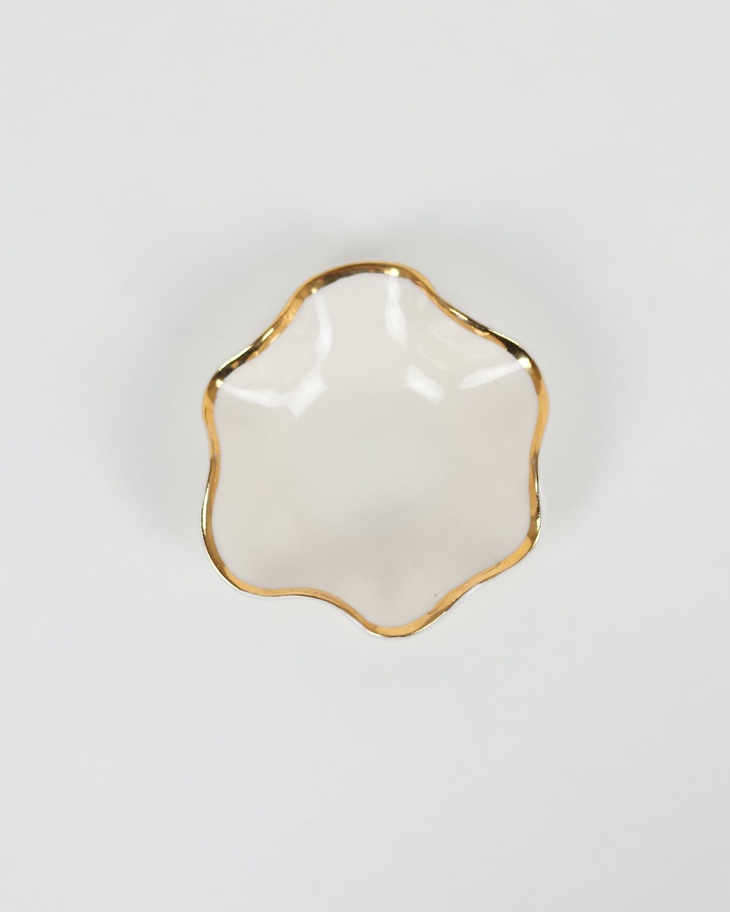 Gold Rimmed Ring Dish