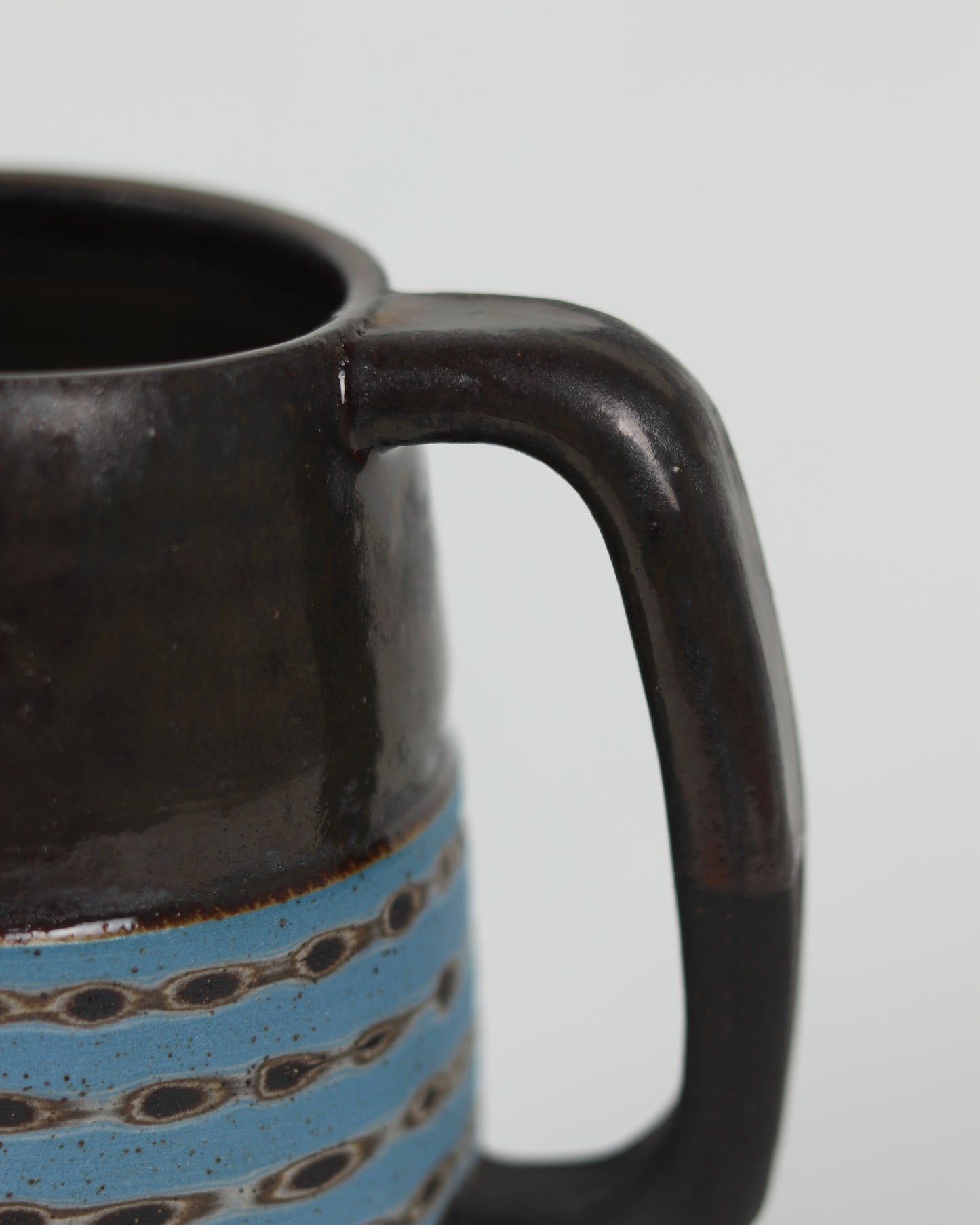 Blue Carved Pitcher