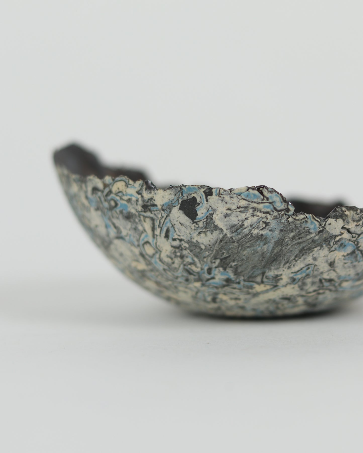 Black Small Rough Edged Bowl