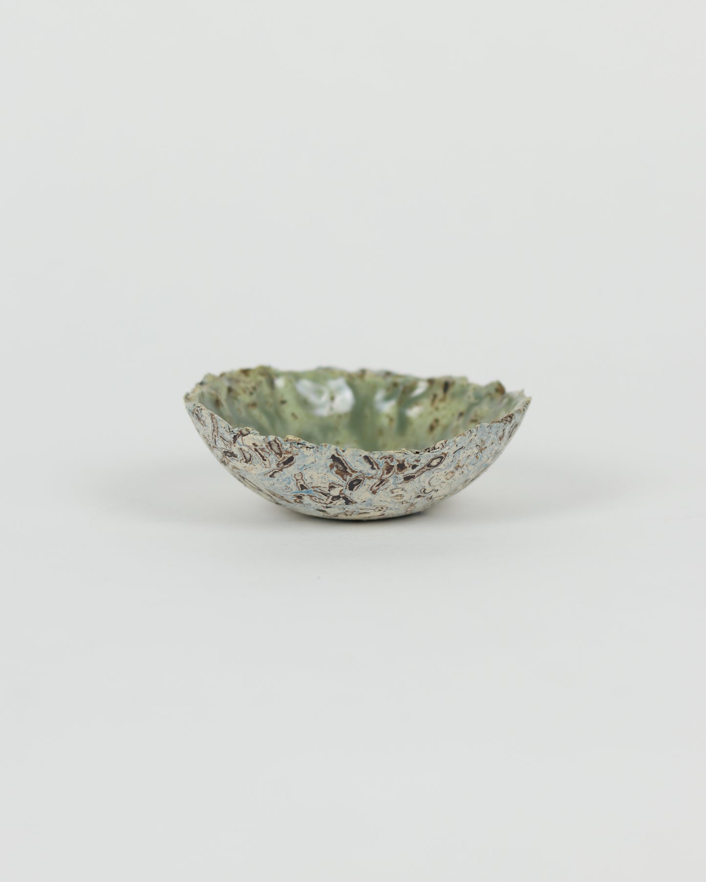 Green Small Rough Edged Bowl