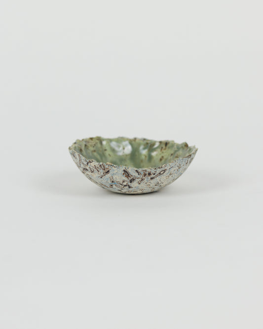 Green Small Rough Edged Bowl