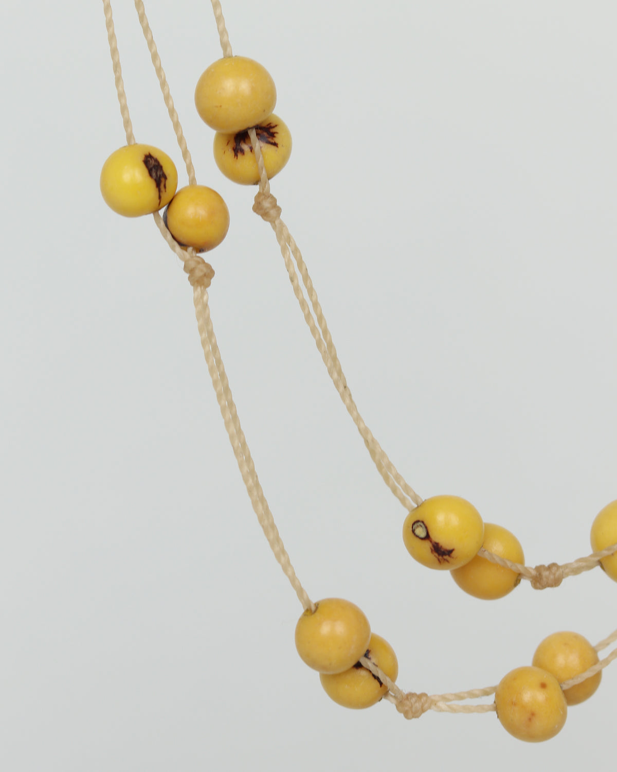 Natural Seed Bead Necklace in Yellow