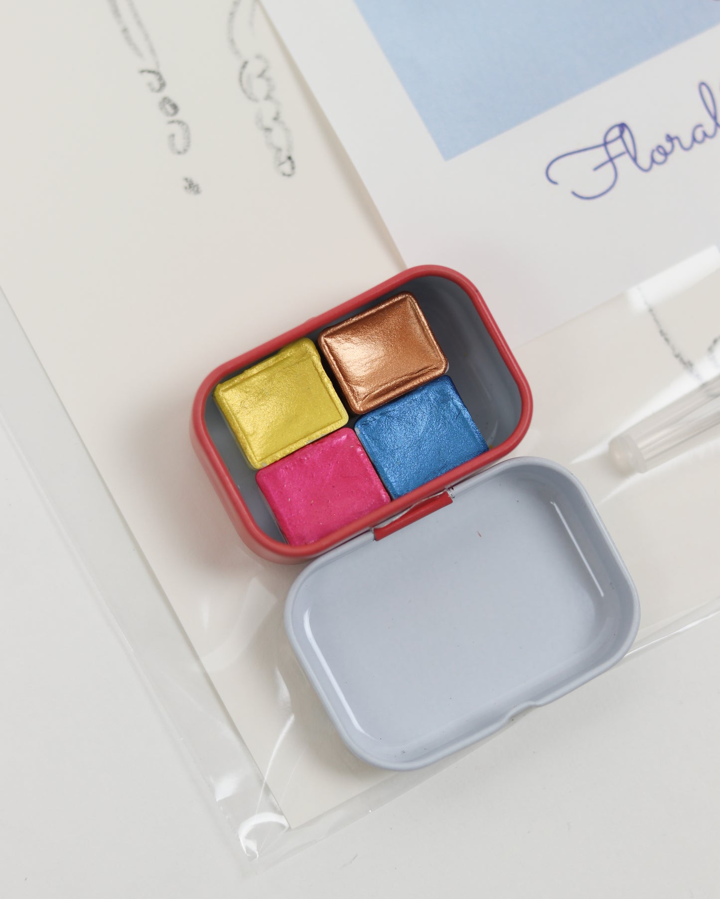 Floral Paintbrush Watercolor Kit