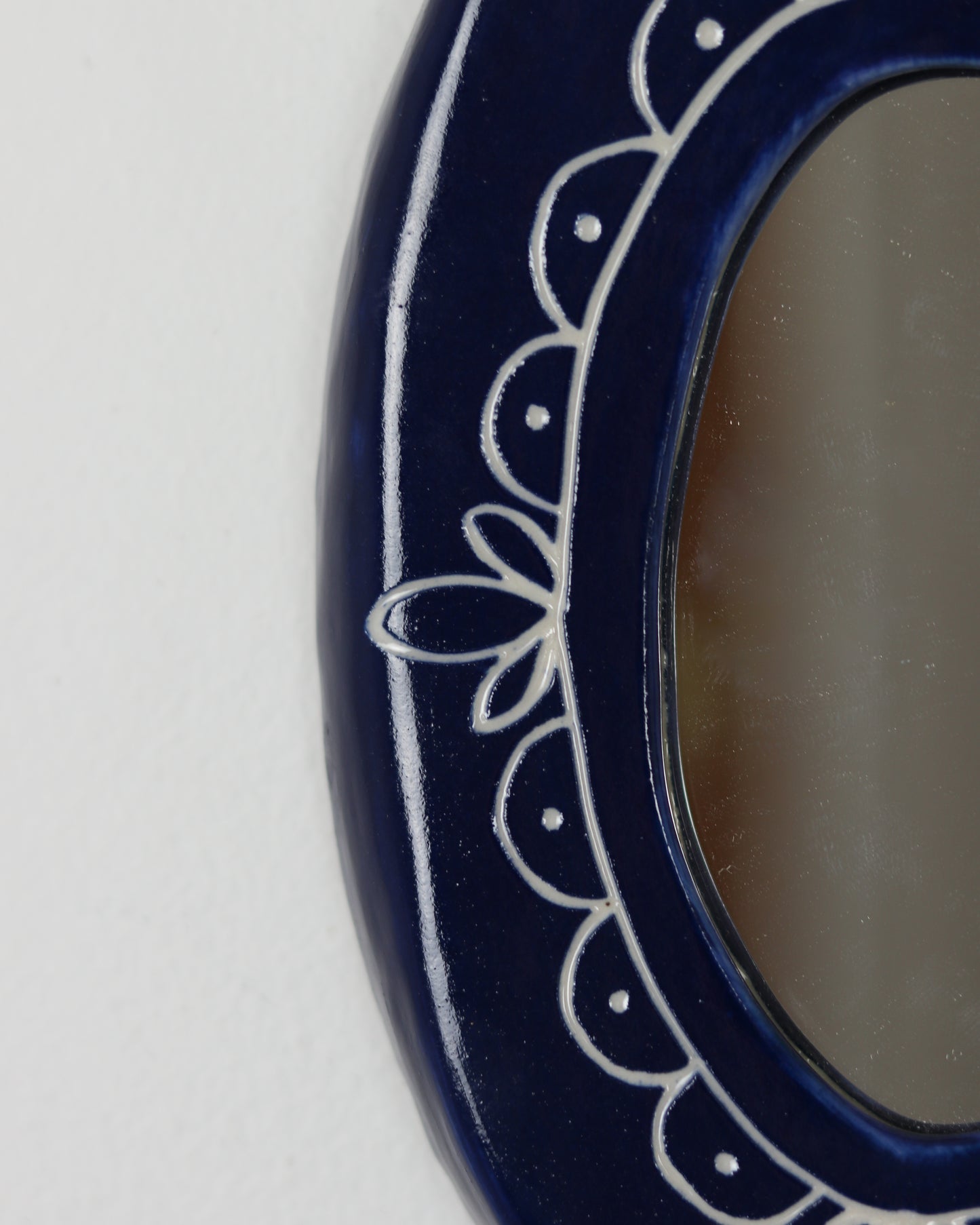 Blue Floral Mirror
