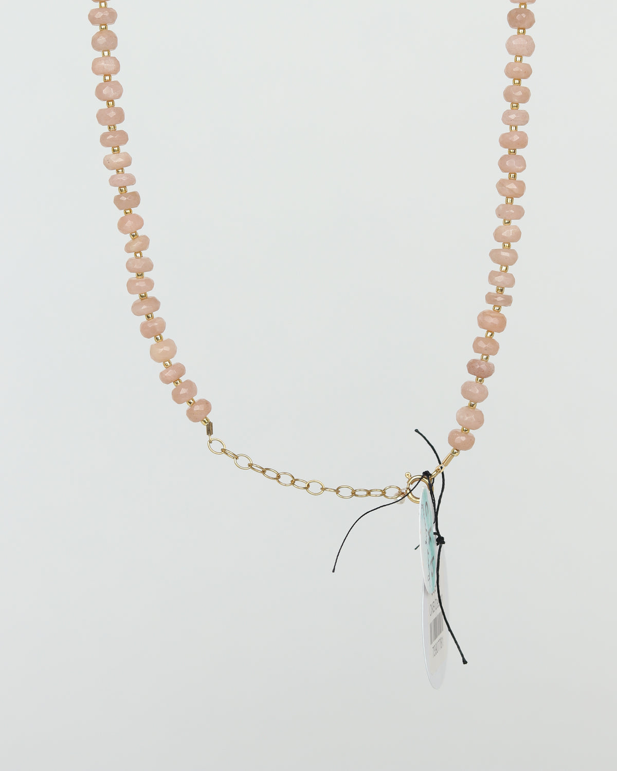 Peach Moonstone & Pearl Necklace