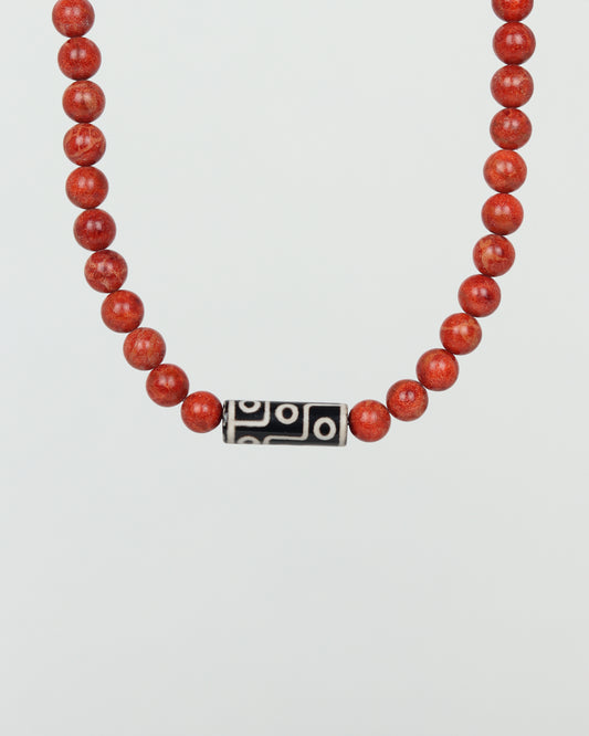 Sponge Coral & Porcelain Necklace