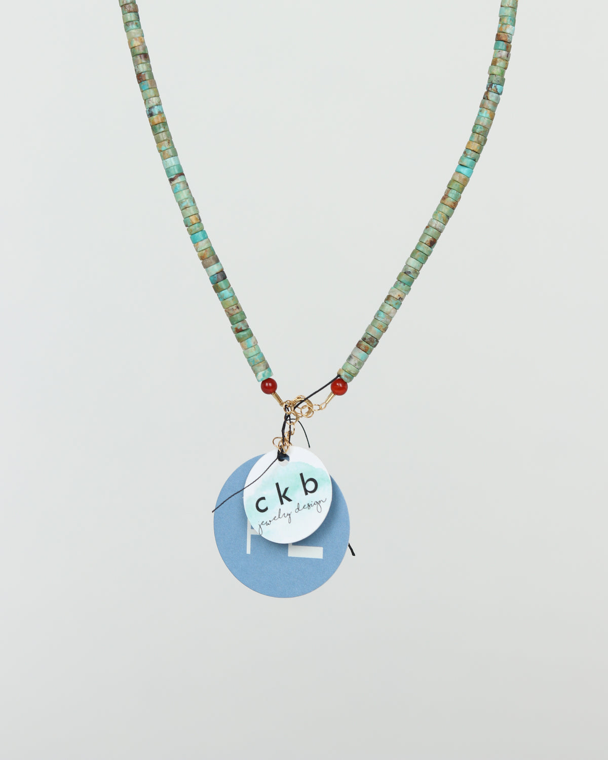 Copper Framed Turquoise Necklace