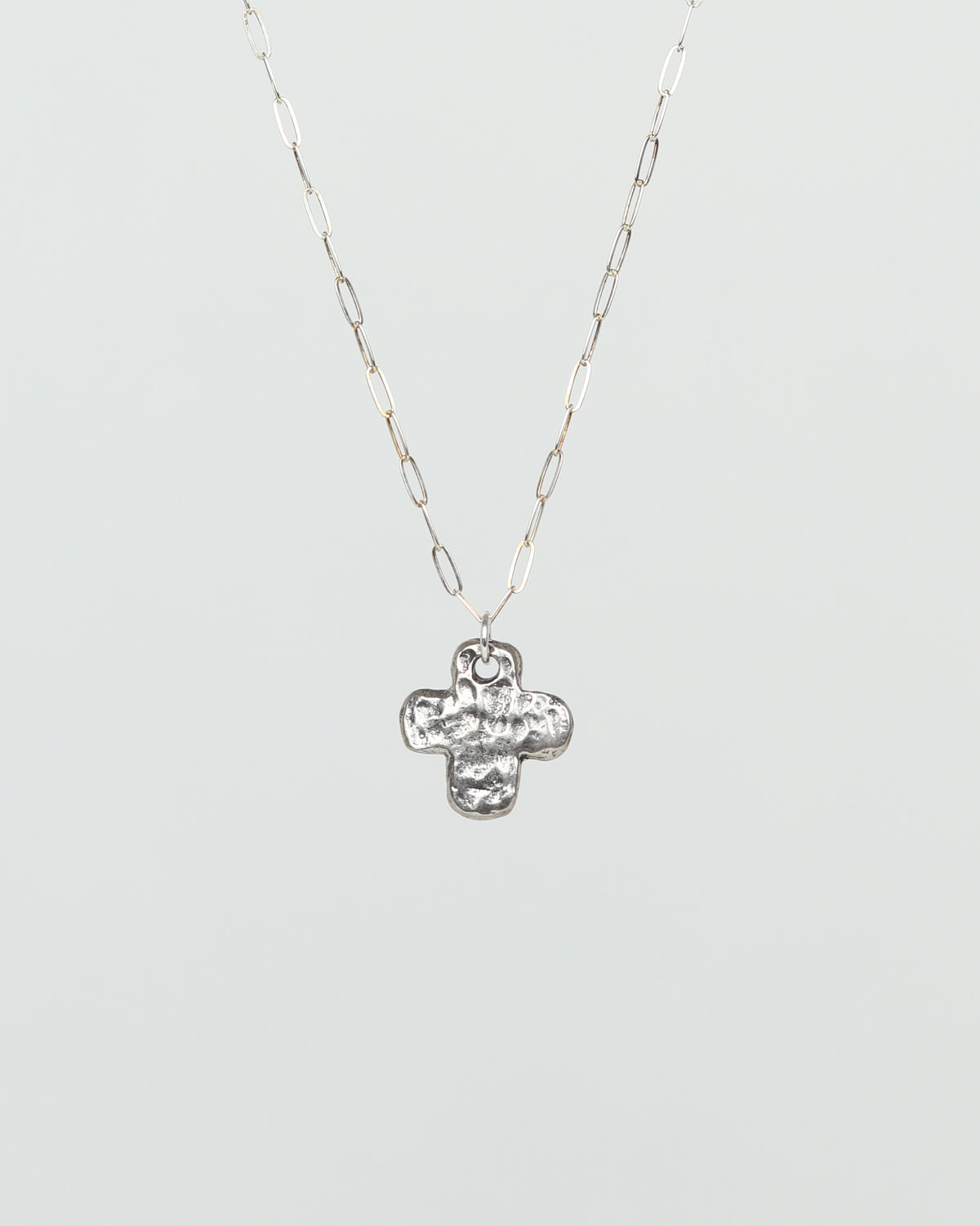Sterling Silver Chain Necklace With Cross