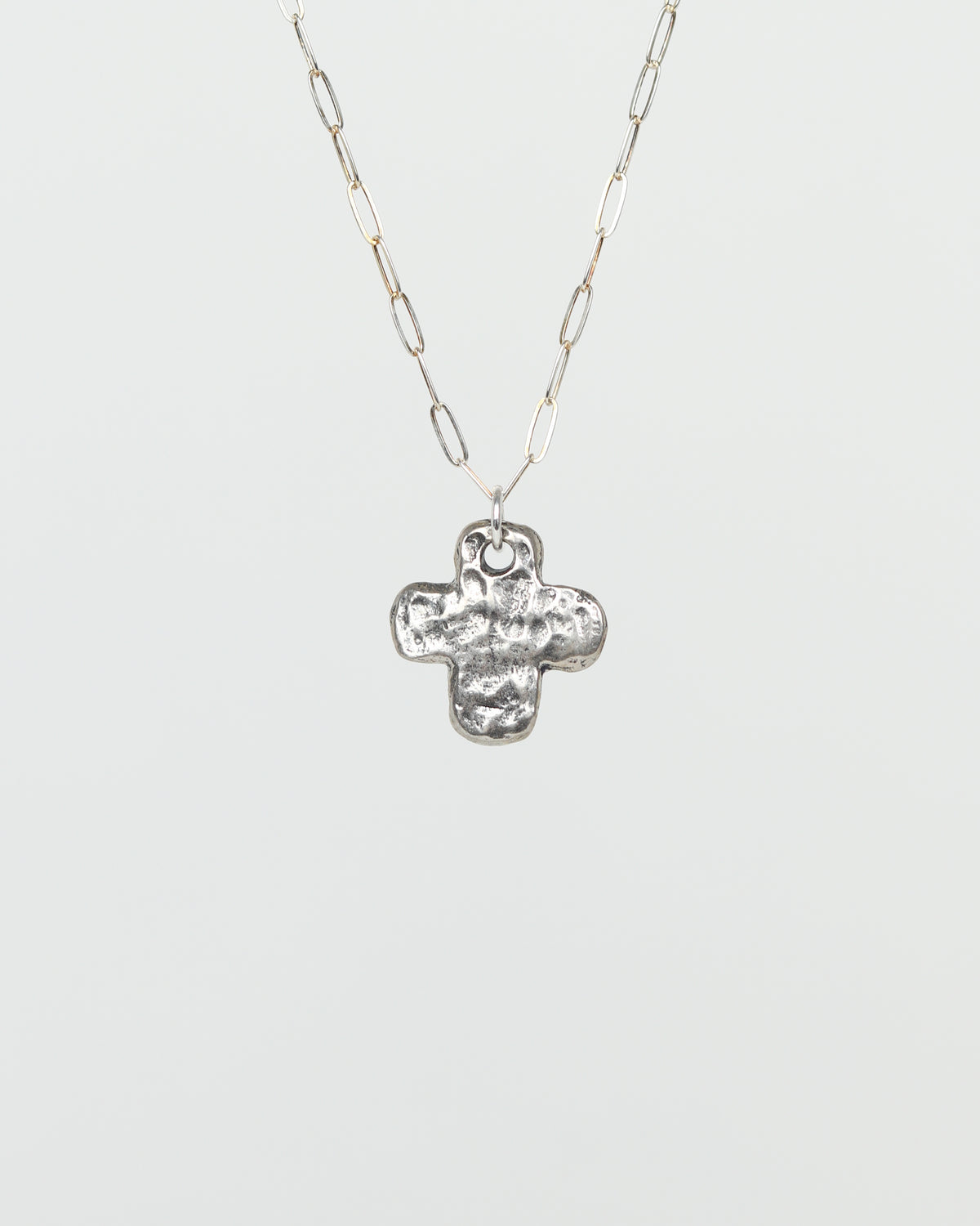 Sterling Silver Chain Necklace With Cross