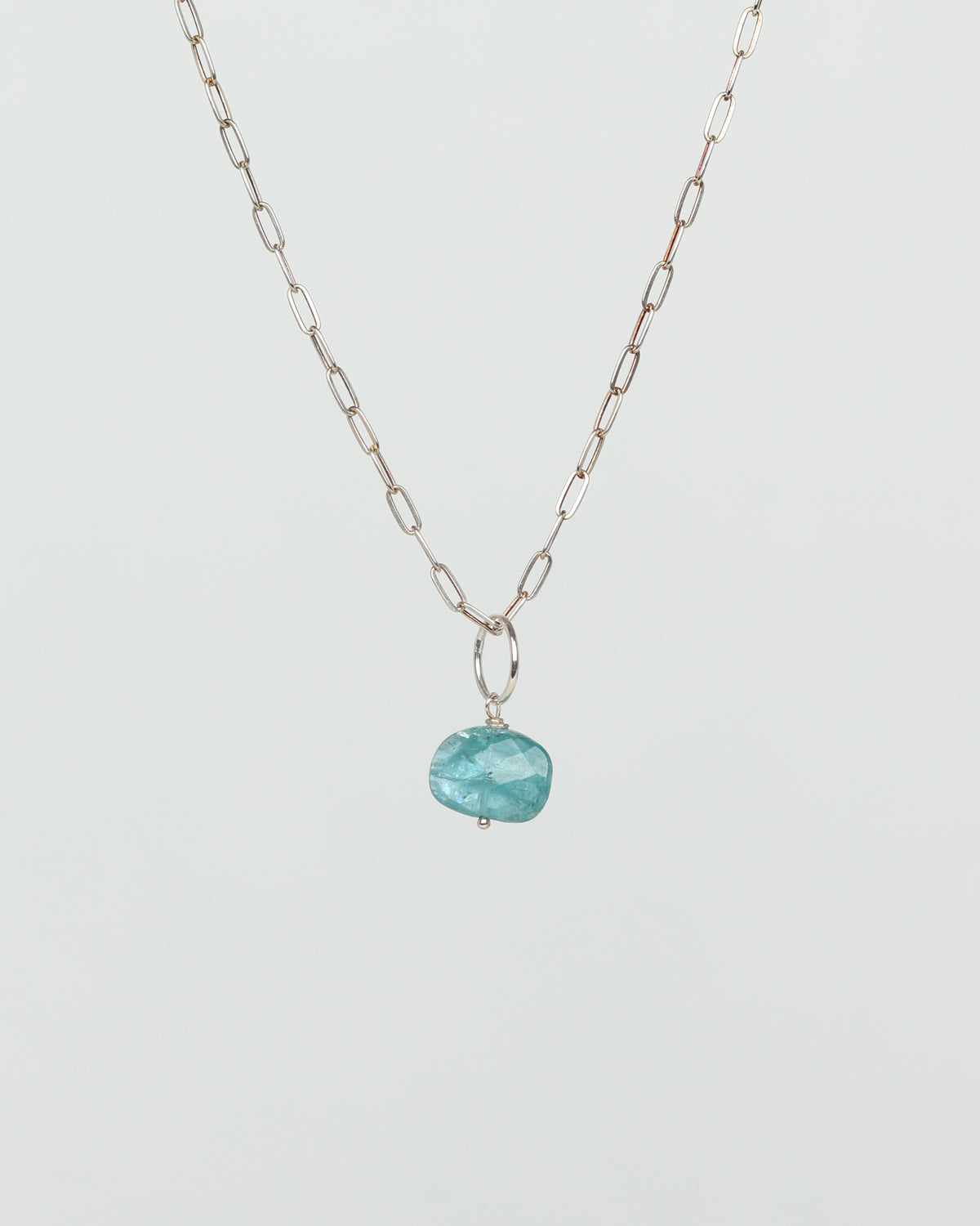 Apatite & Sterling Silver Chain Necklace