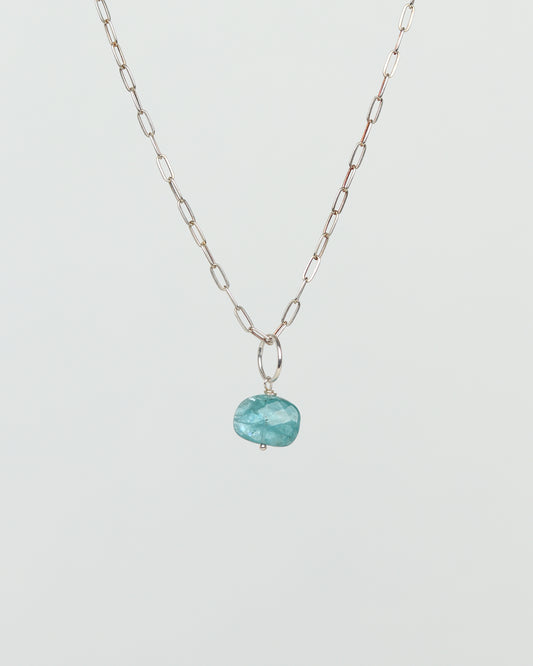 Apatite & Sterling Silver Chain Necklace
