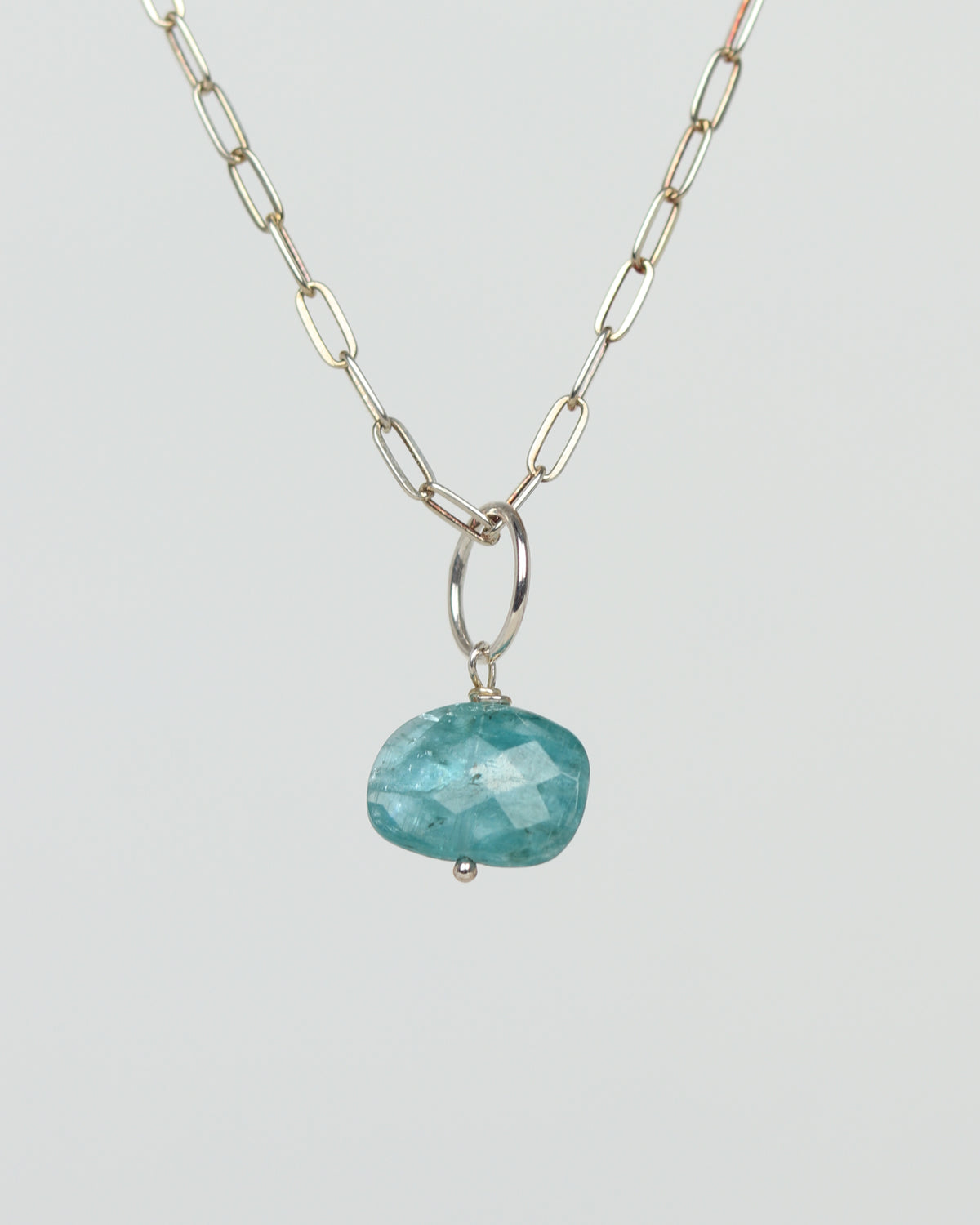 Apatite & Sterling Silver Chain Necklace