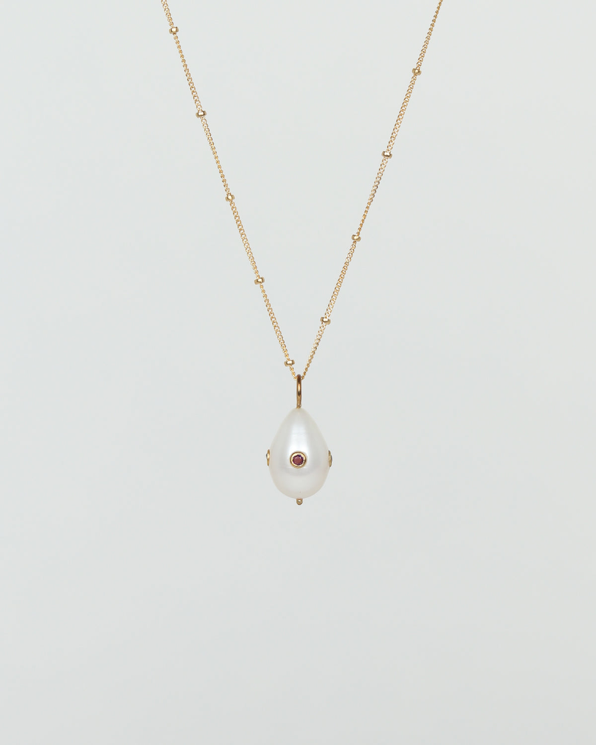 Garnet & Pearl Necklase 2