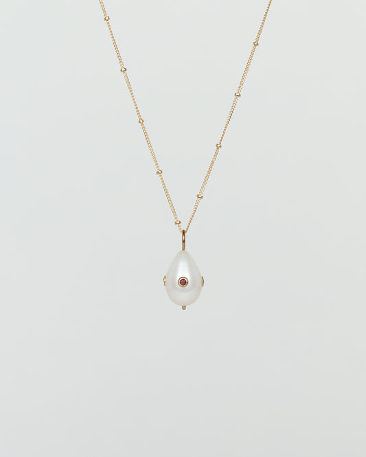 Garnet & Pearl Necklase 2