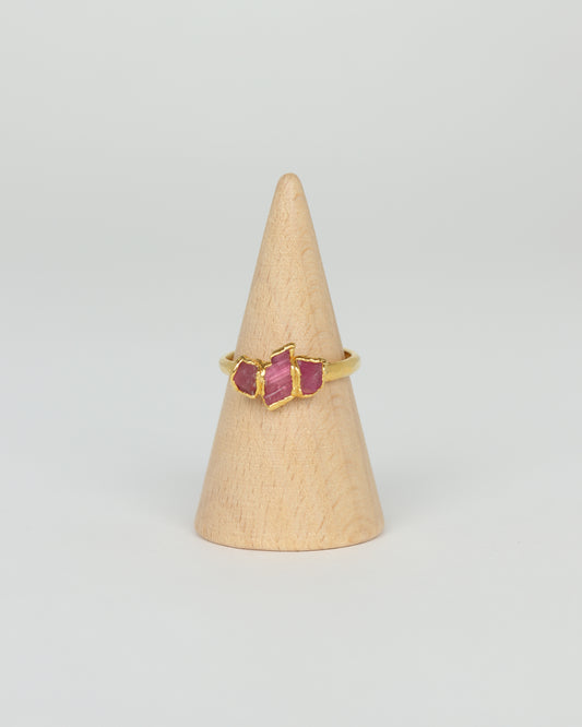 Tourmaline Three Stone Ring
