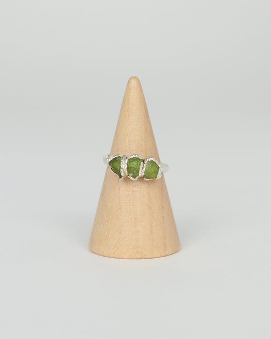 Peridot Three Stone Ring