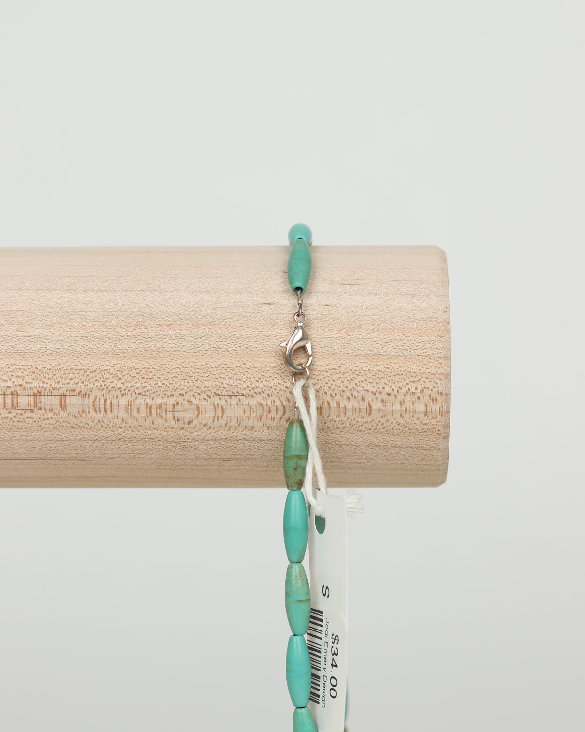 S Turquoise Oval Double Strand Bracelet