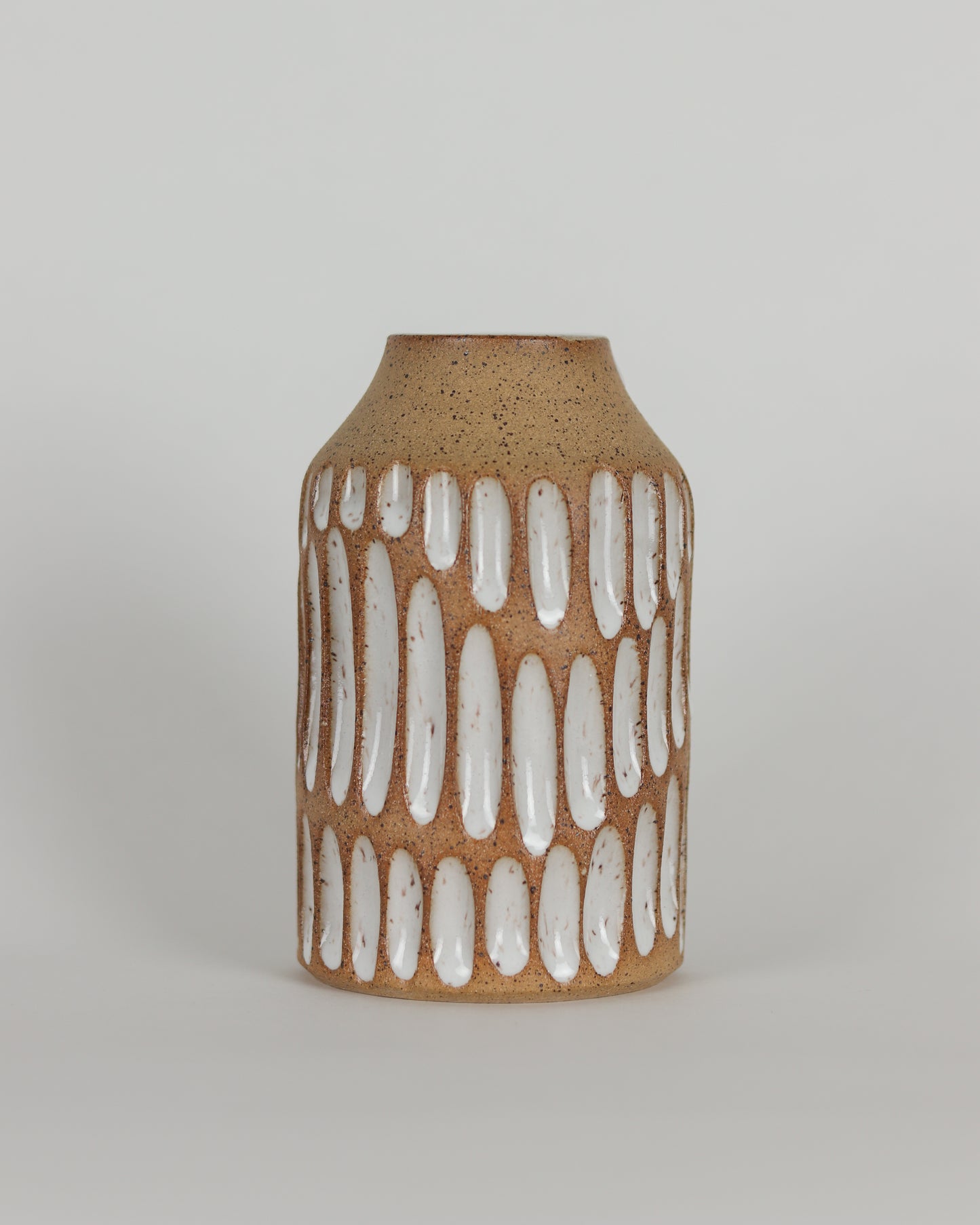 Speckled Carved Vase
