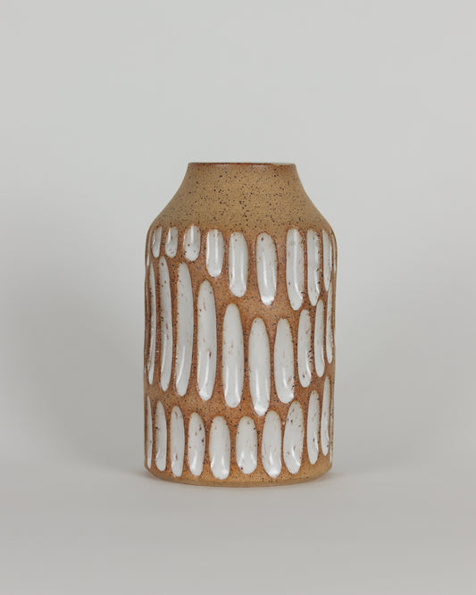 Speckled Carved Vase