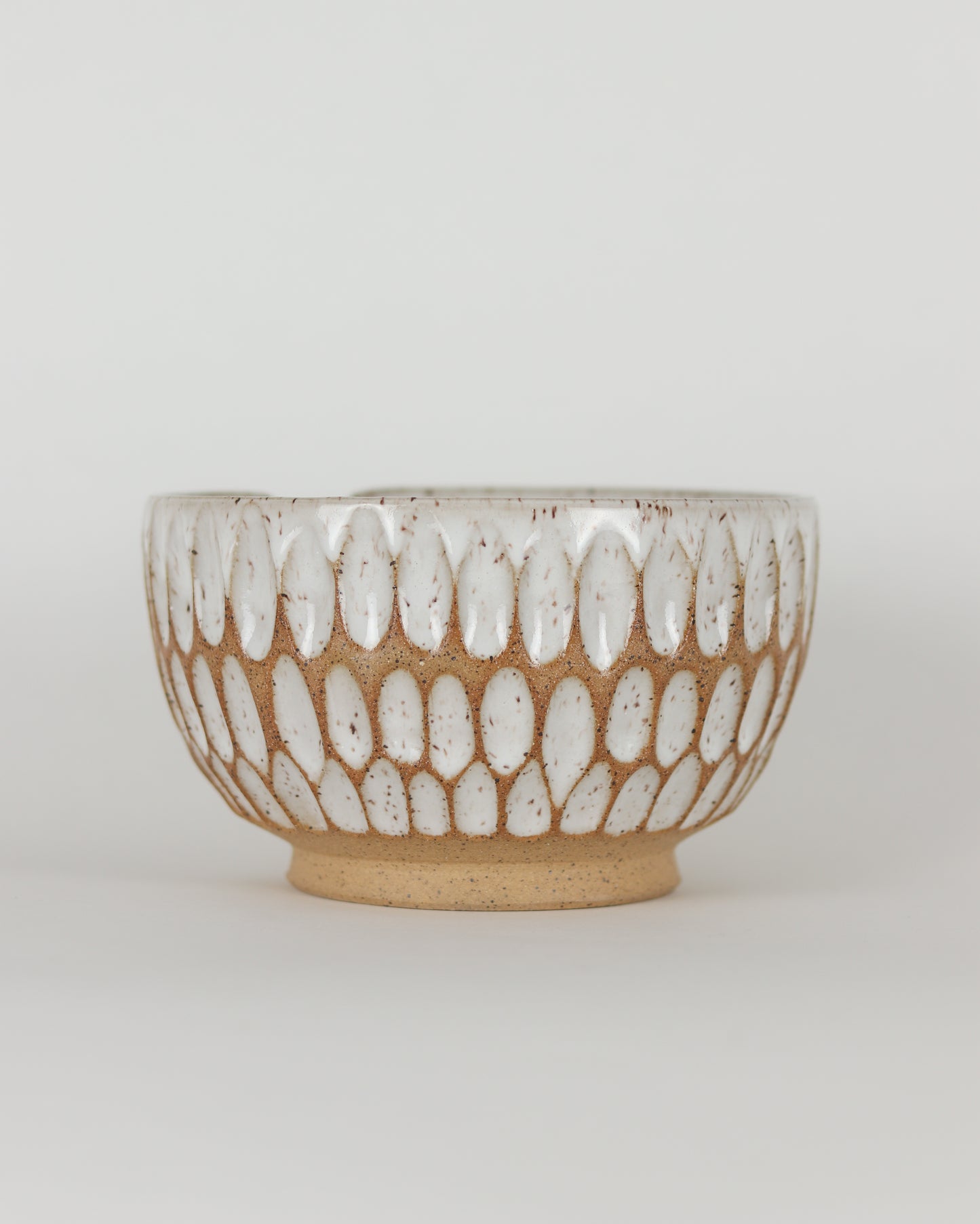Speckled Carved Ramen Bowl W/Notch