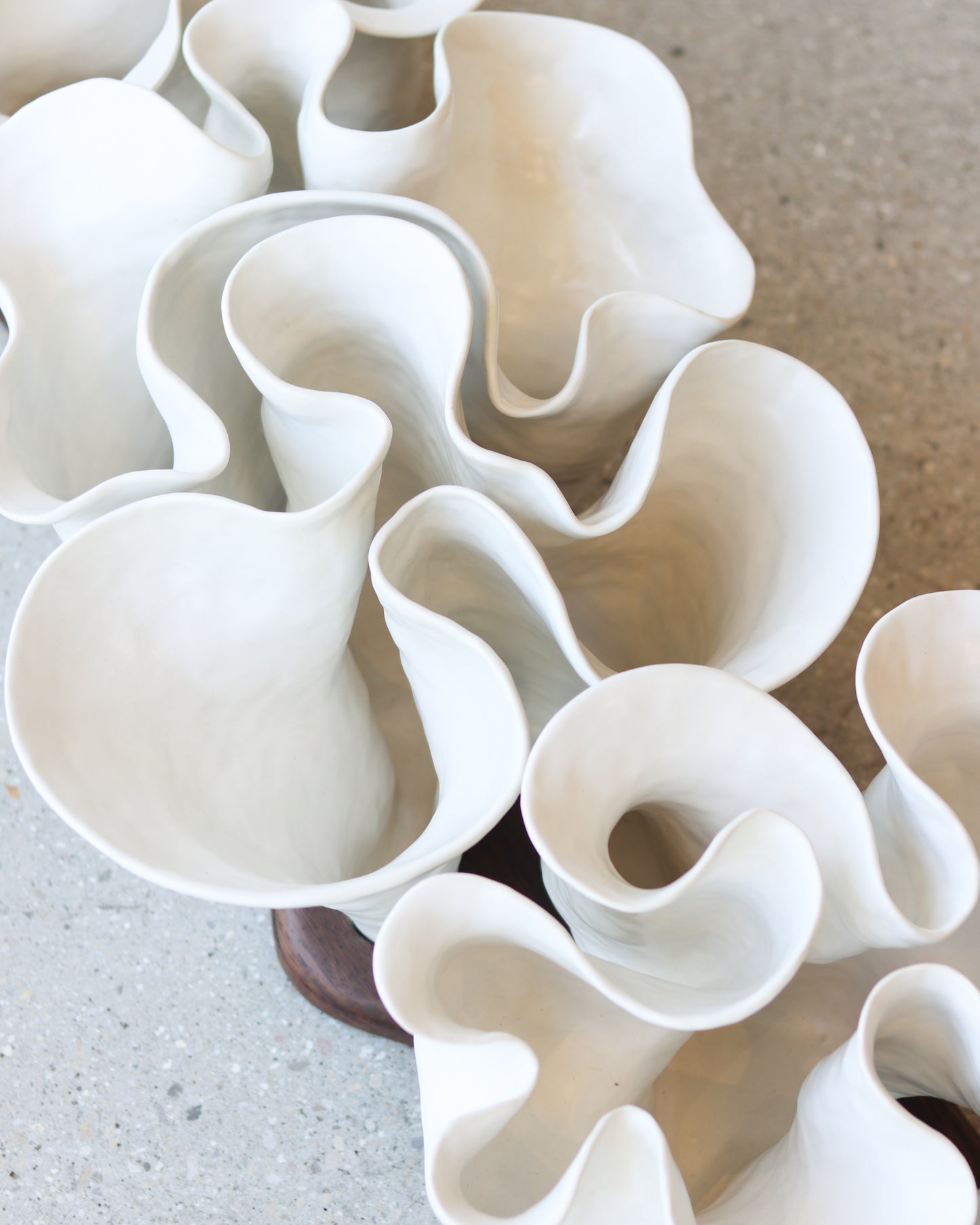 8 Flow Vases-Wenge Wood Base