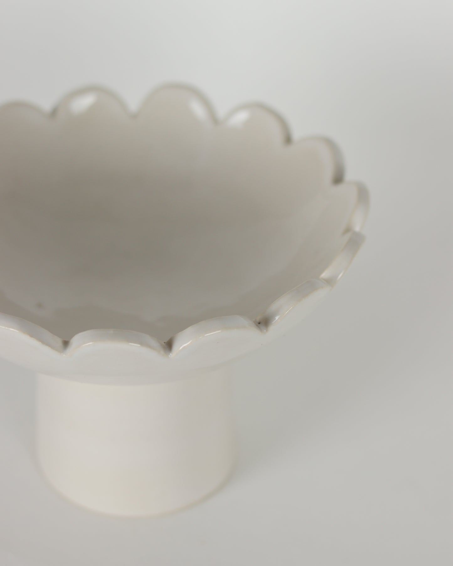 Scalloped Pedestal Bowl