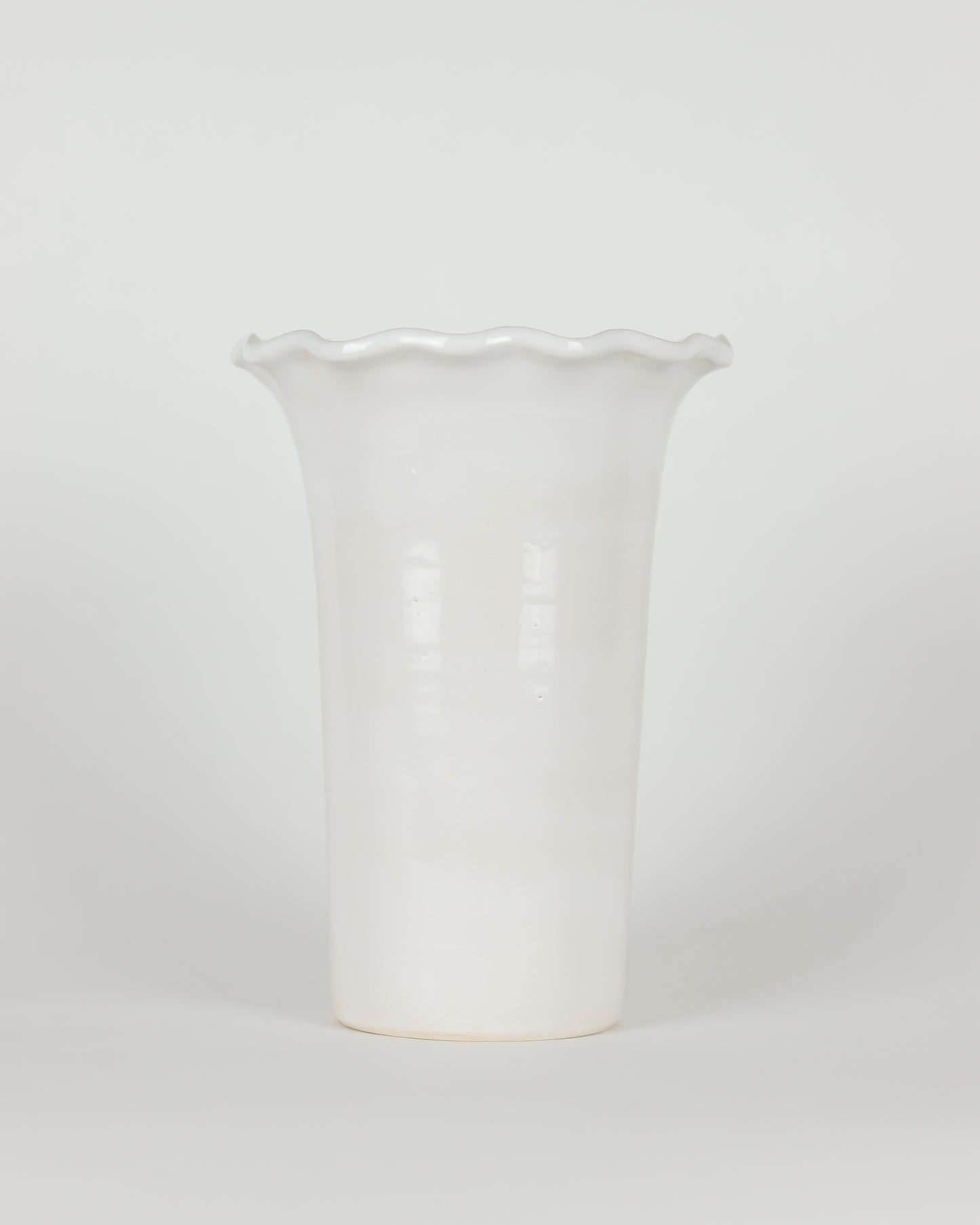 Vase Tall Wavy Rim
