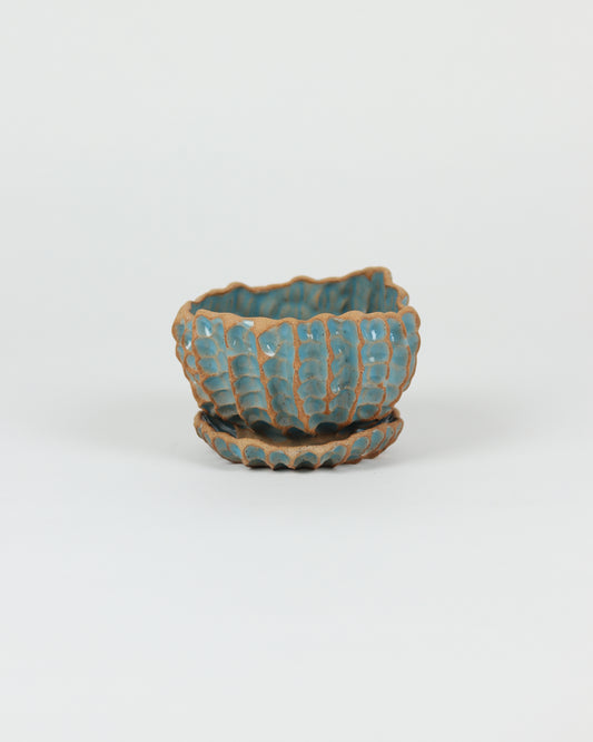 Large Planter with Basin in Robins Egg