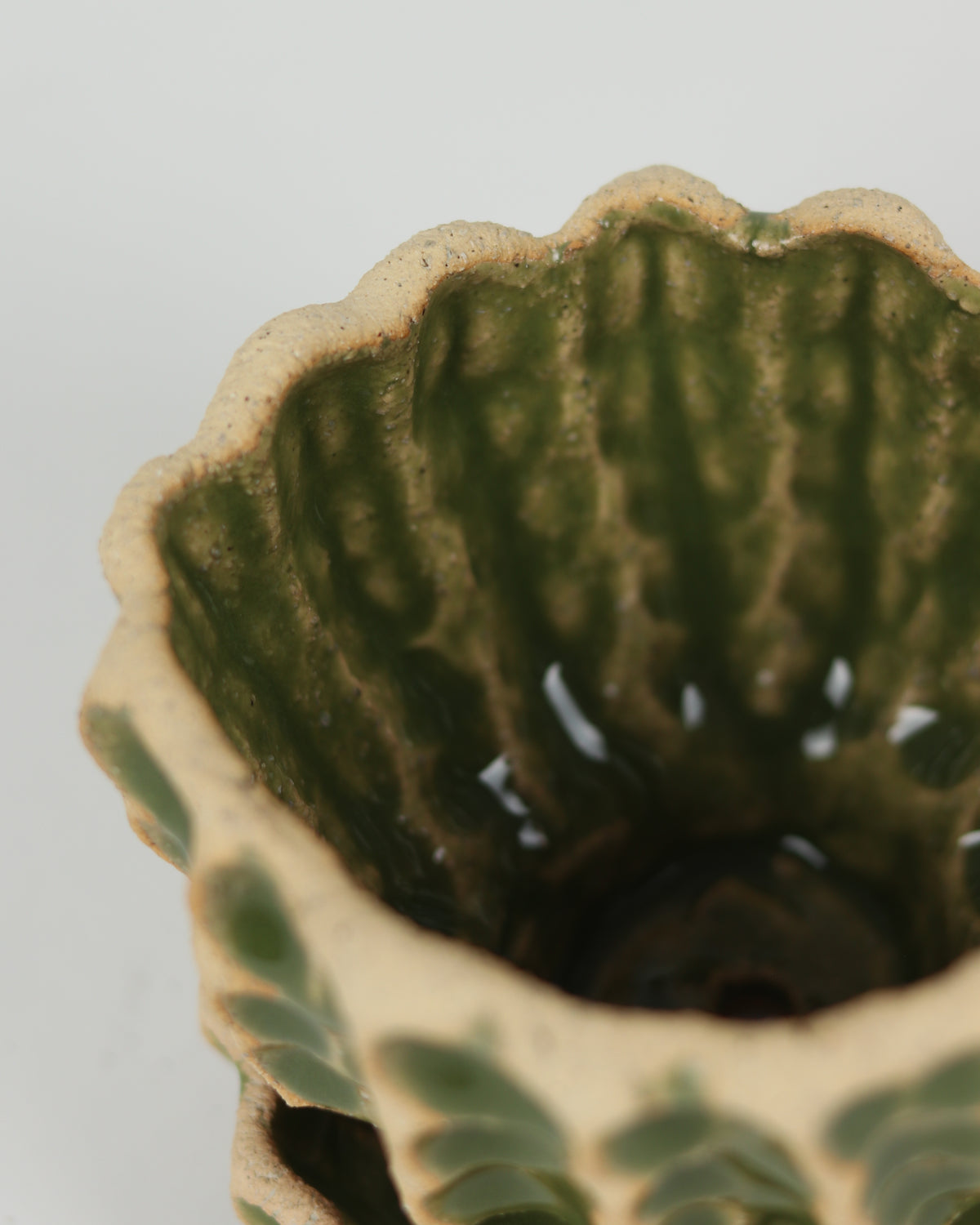Medium Planter with Basin in Avocado