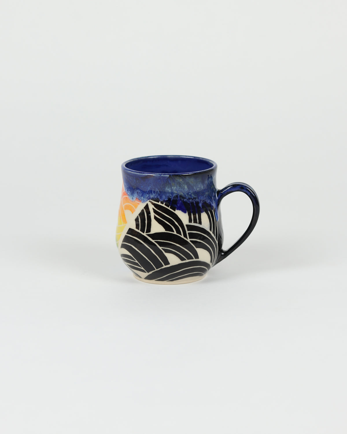 Rainbow Sgraffito Mug